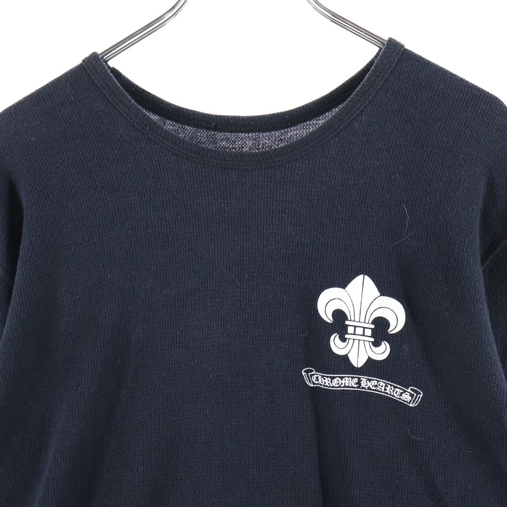 Chrome Hearts Vintage Thermal Triple Flare Cross Long Sleeve T-Shirt Black — view 3