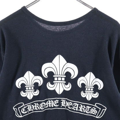 Chrome Hearts Vintage Thermal Triple Flare Cross Long Sleeve T-Shirt Black — view 4