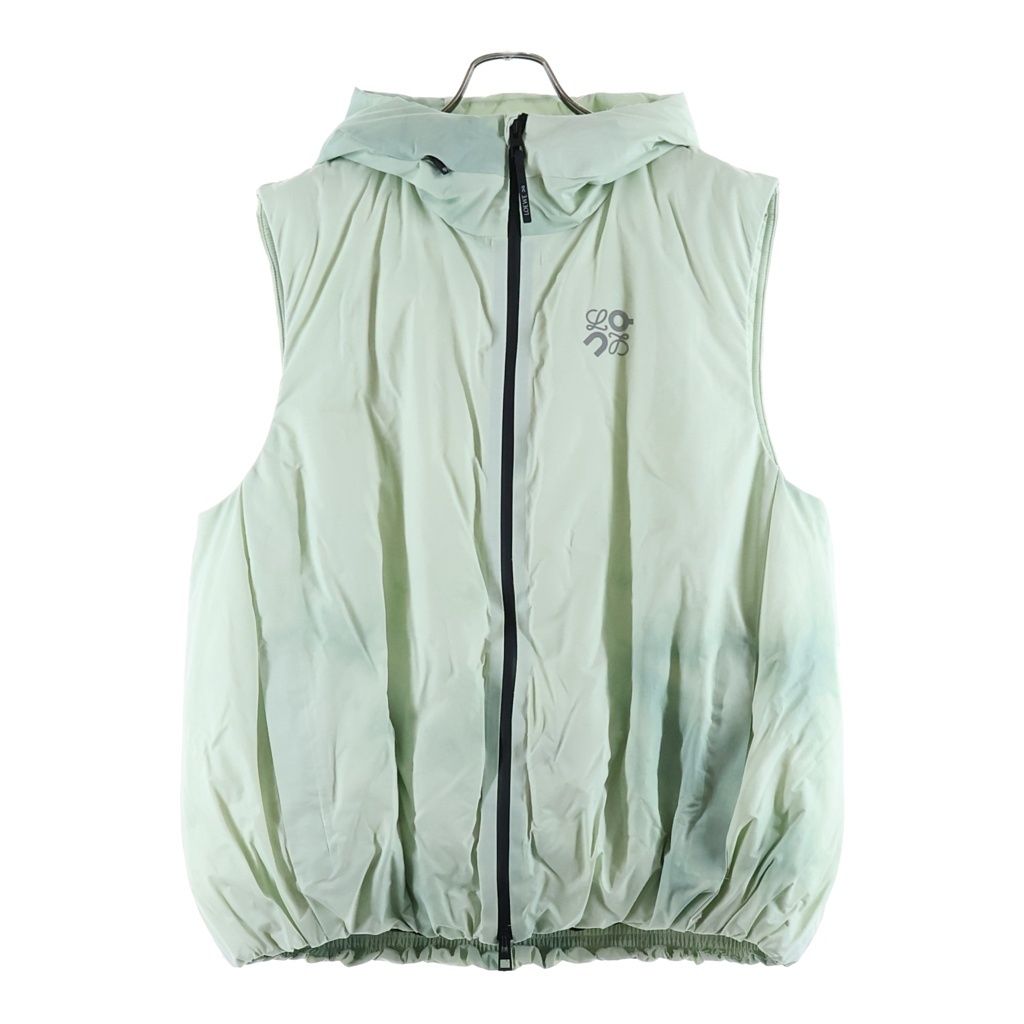 Loewe on Running Puffer Vest on Tie Dye Technical Shell Hooded Jacket Green