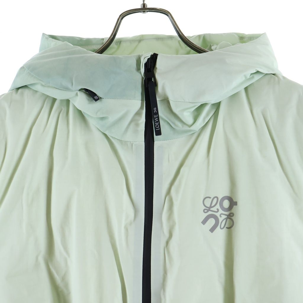 Loewe on Running Puffer Vest on Tie Dye Technical Shell Hooded Jacket Green — view 3