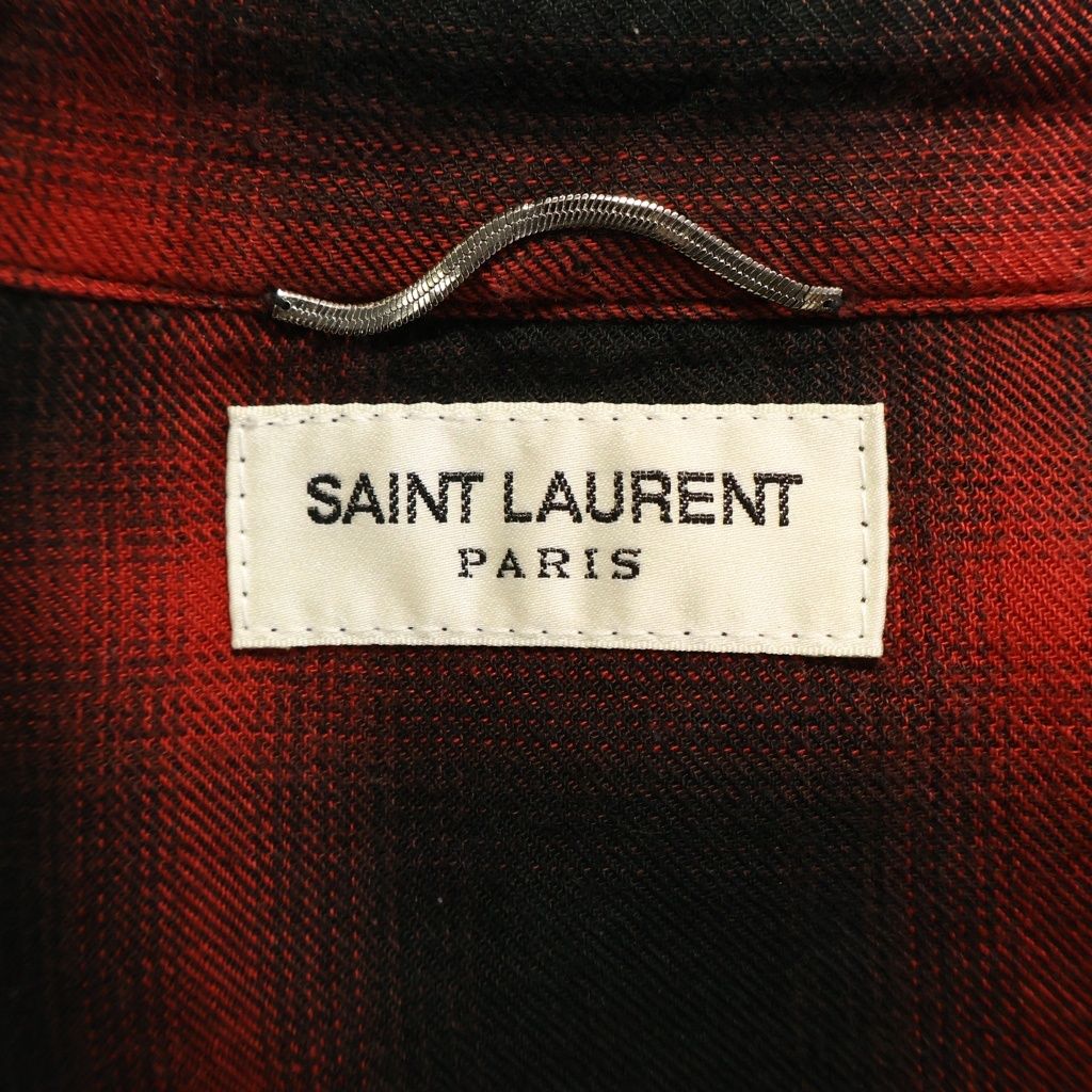Saint Laurent Paris Plaid Western Shirt — view 7