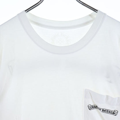 Chrome Hearts Scroll Label Short Sleeve Tee Chest Pocket Back Logo Print Crew — view 3