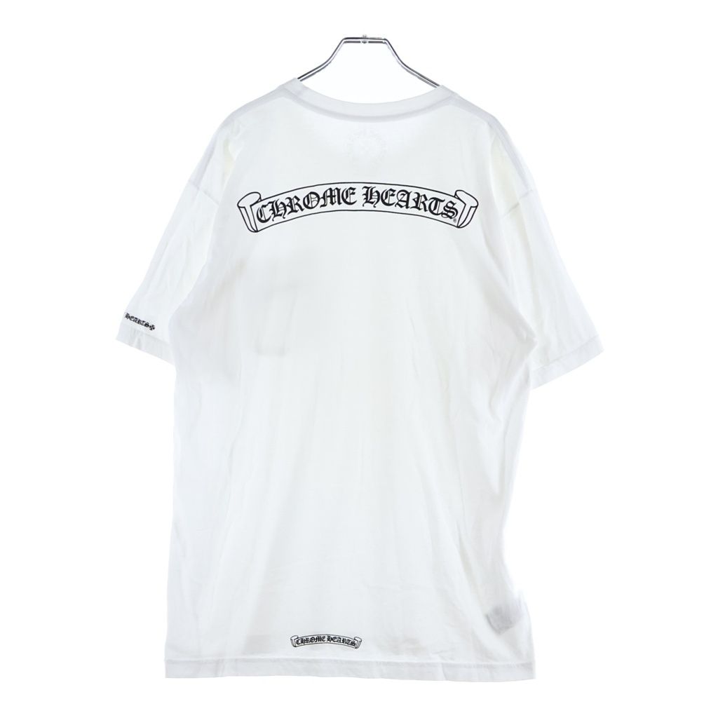 Chrome Hearts Scroll Label Short Sleeve Tee Chest Pocket Back Logo Print Crew