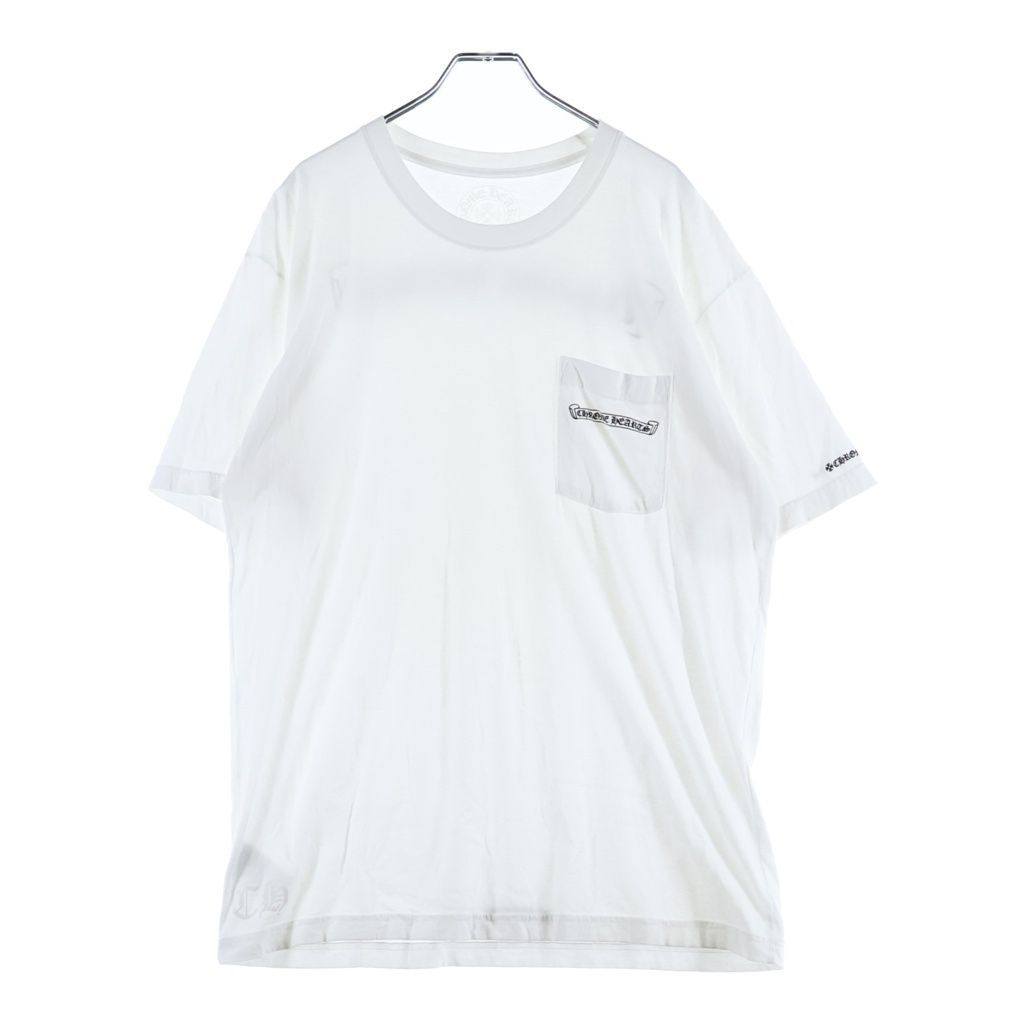Chrome Hearts Scroll Label Short Sleeve Tee Chest Pocket Back Logo Print Crew — view 2