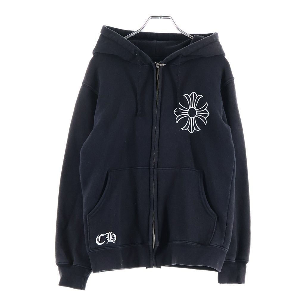 Chrome Hearts CH Plus Zip Hoodie CH Lining Thermal Dagger Zip Sweatshirt Black