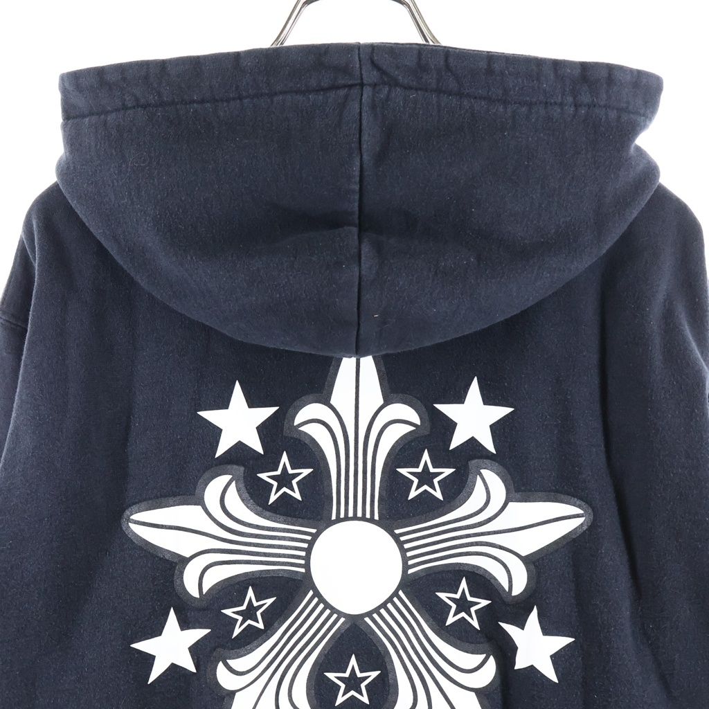 Chrome Hearts Back Star Print Hooded Arm Lining Thermal Zip Up Hoodie — view 4