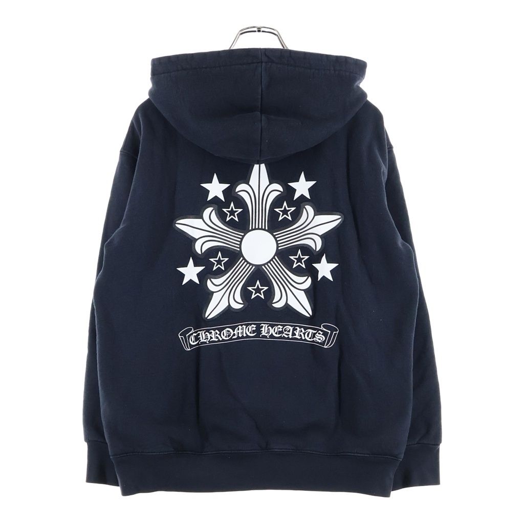Chrome Hearts Back Star Print Hooded Arm Lining Thermal Zip Up Hoodie