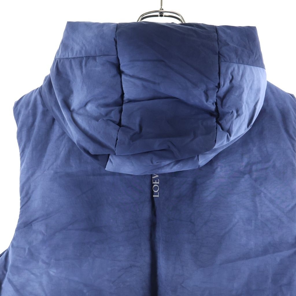 Loewe on Running Puffer Vest on Tie Dye Technical Shell Hooded Jacket Navy — view 4