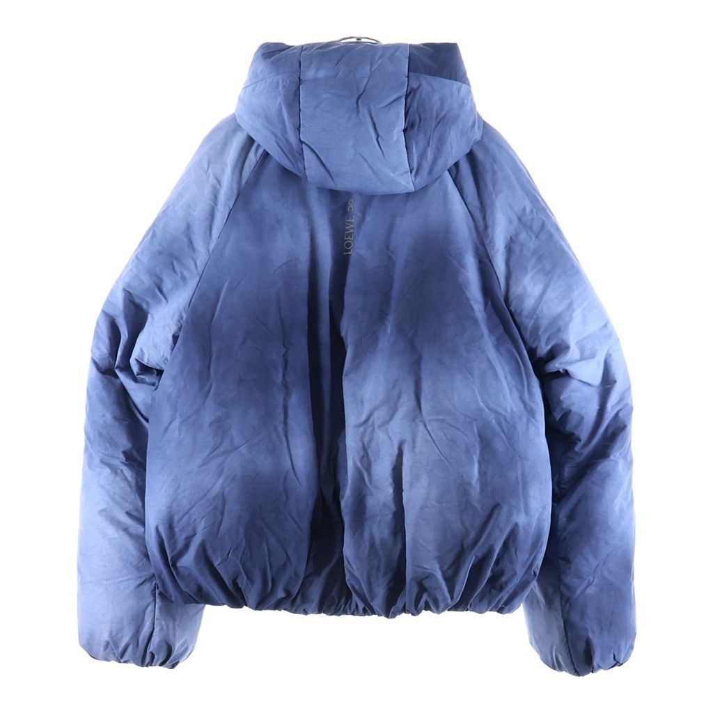 Loewe on Running Technical Shell Puffer Jacket on Tie Dye Hooded Navy — view 2