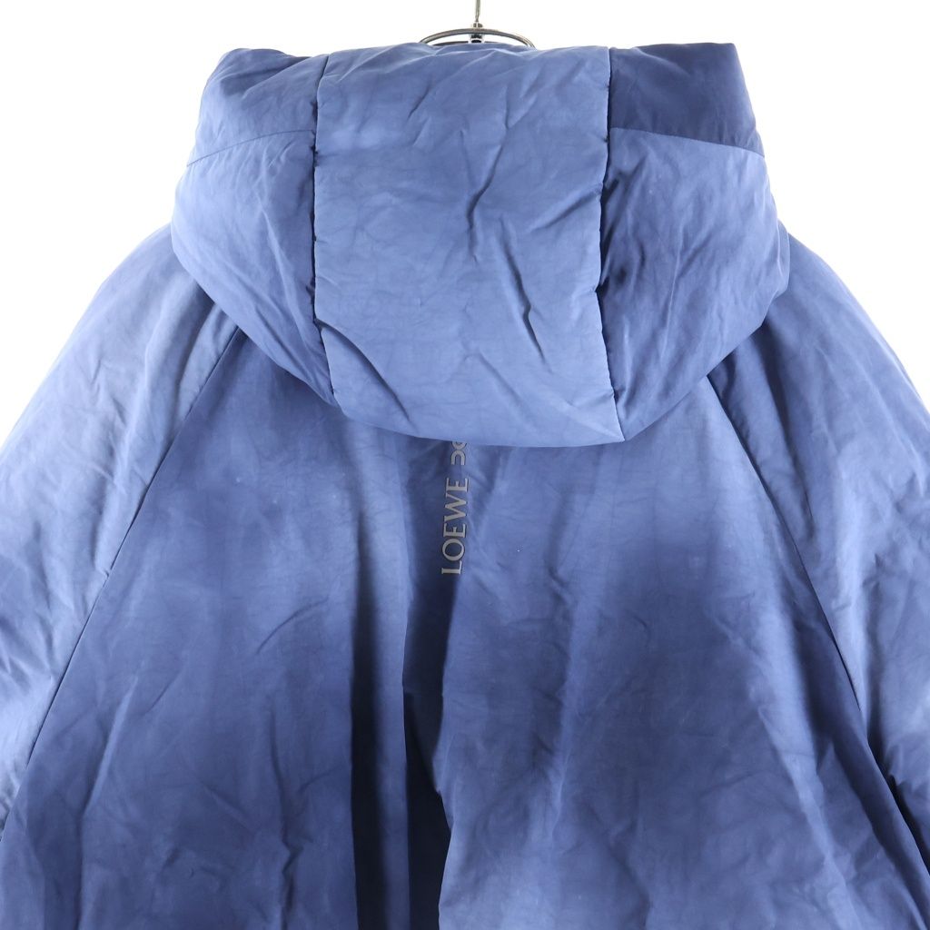 Loewe on Running Technical Shell Puffer Jacket on Tie Dye Hooded Navy — view 4