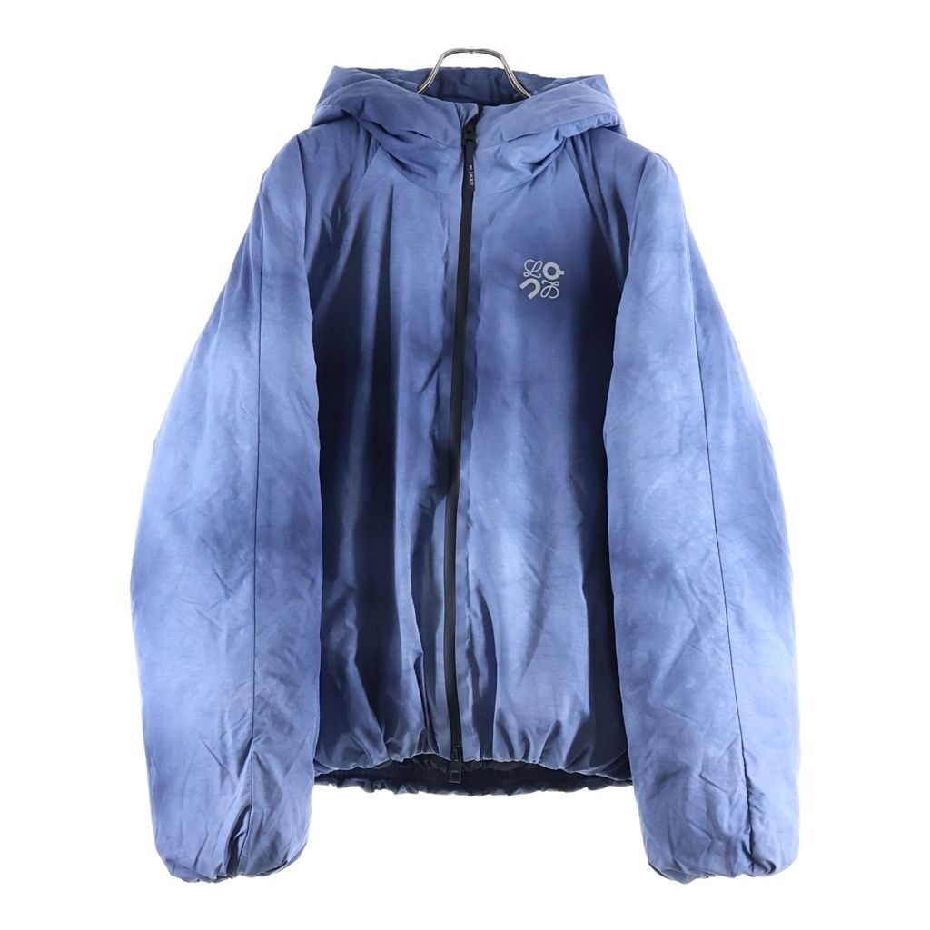 Loewe on Running Technical Shell Puffer Jacket on Tie Dye Hooded Navy