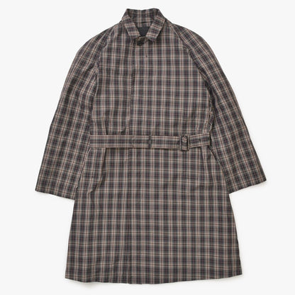 Prada Plaid Trench Shirt Coat Black Red Gray Triangle Logo
