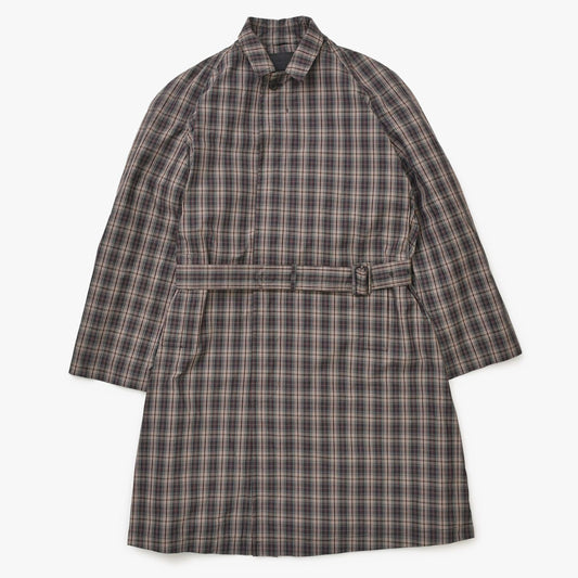 Prada Plaid Trench Shirt Coat Black Red Gray Triangle Logo