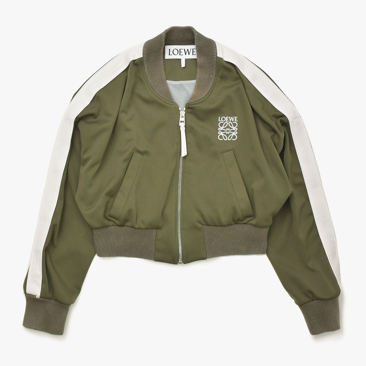 Loewe Anagram Technical Jersey Bomber Jacket Khaki