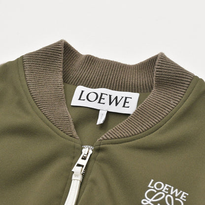 Loewe Anagram Technical Jersey Bomber Jacket Khaki — view 4