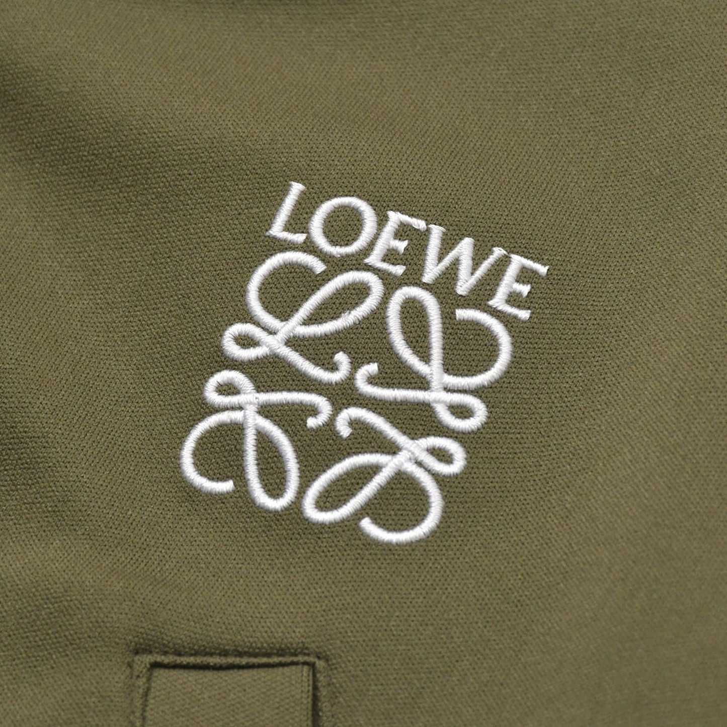Loewe Anagram Technical Jersey Bomber Jacket Khaki — view 5