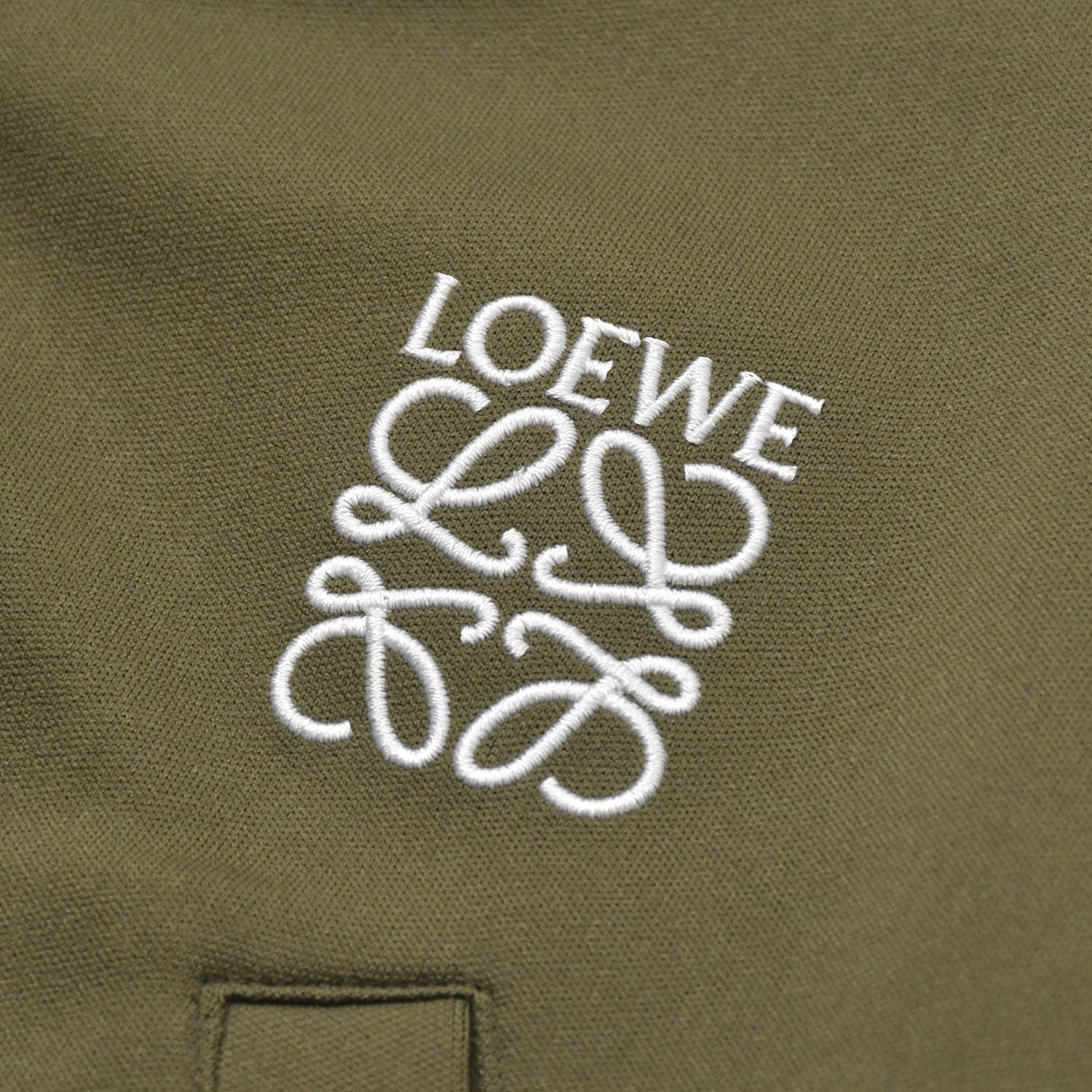 Loewe Anagram Technical Jersey Bomber Jacket Khaki — view 5