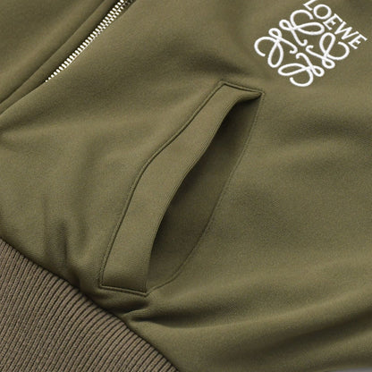 Loewe Anagram Technical Jersey Bomber Jacket Khaki — view 7