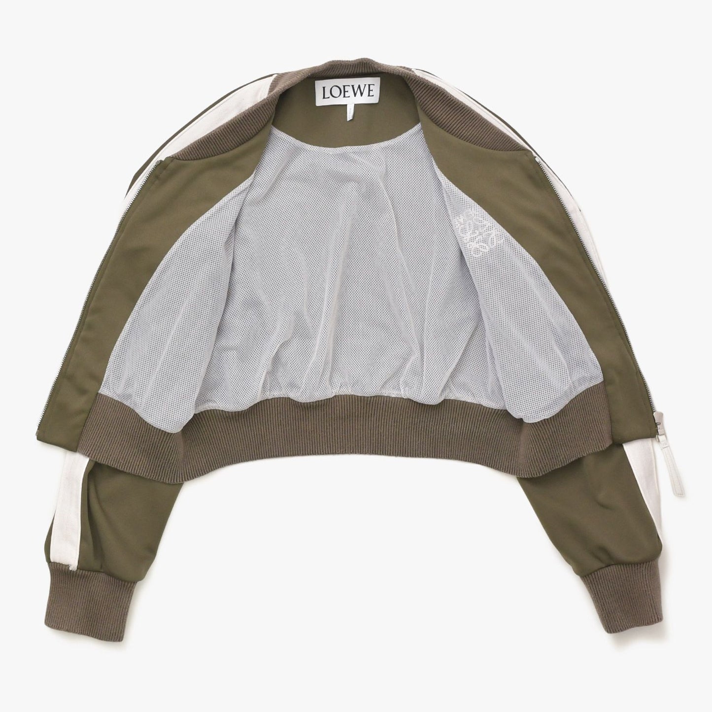 Loewe Anagram Technical Jersey Bomber Jacket Khaki — view 3