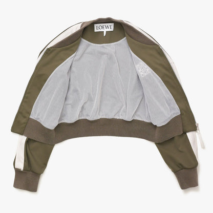 Loewe Anagram Technical Jersey Bomber Jacket Khaki — view 3