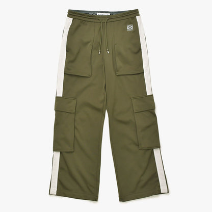 Loewe Jersey Cargo Pants Anagram Logo Cotton Polyester Khaki