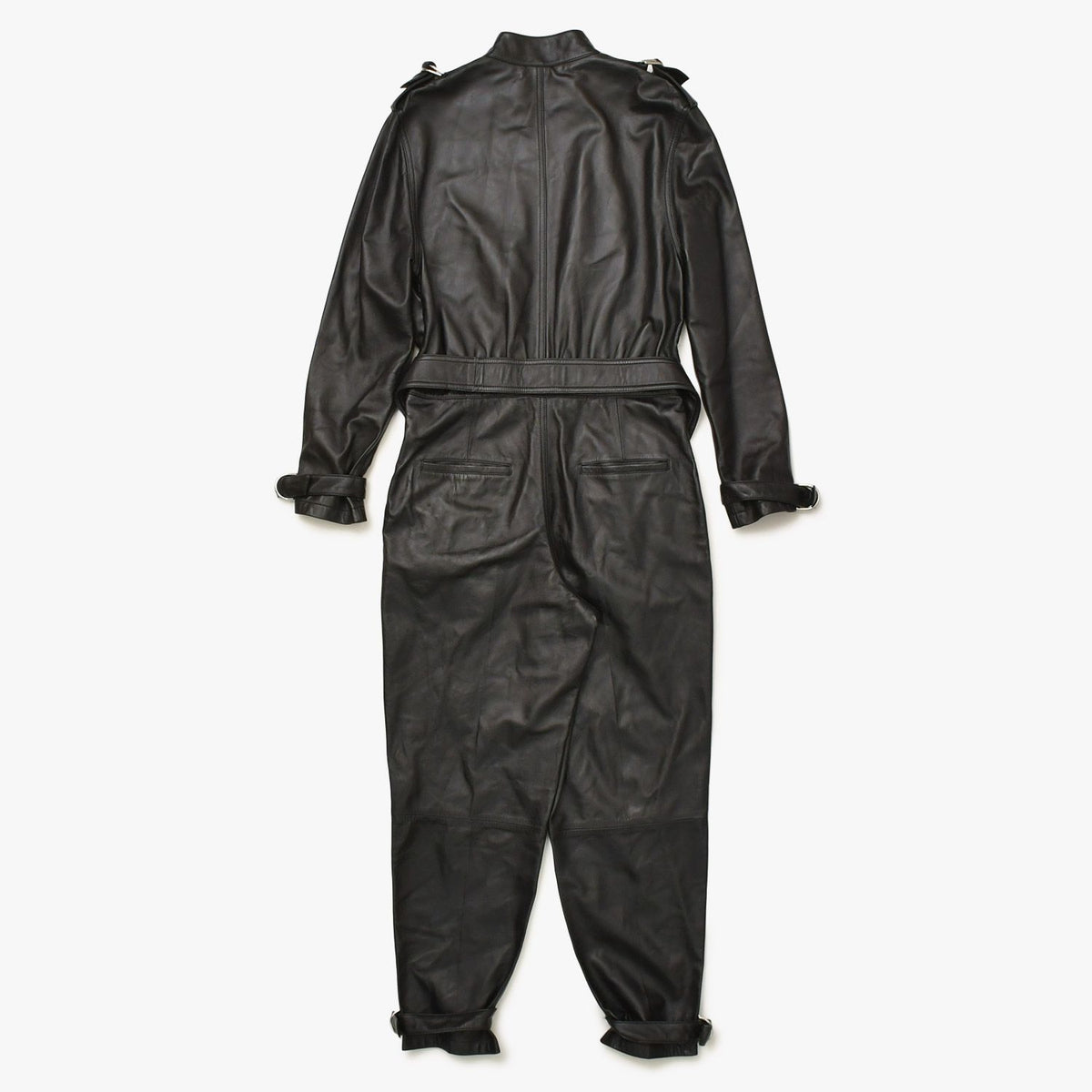 Celine Lambskin Jumpsuit Zip Up Black Hedi Slimane Era Silver — view 2