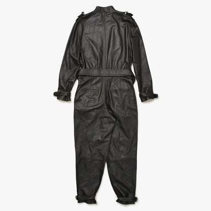 Celine Lambskin Jumpsuit Zip Up Black Hedi Slimane Era Silver — view 2