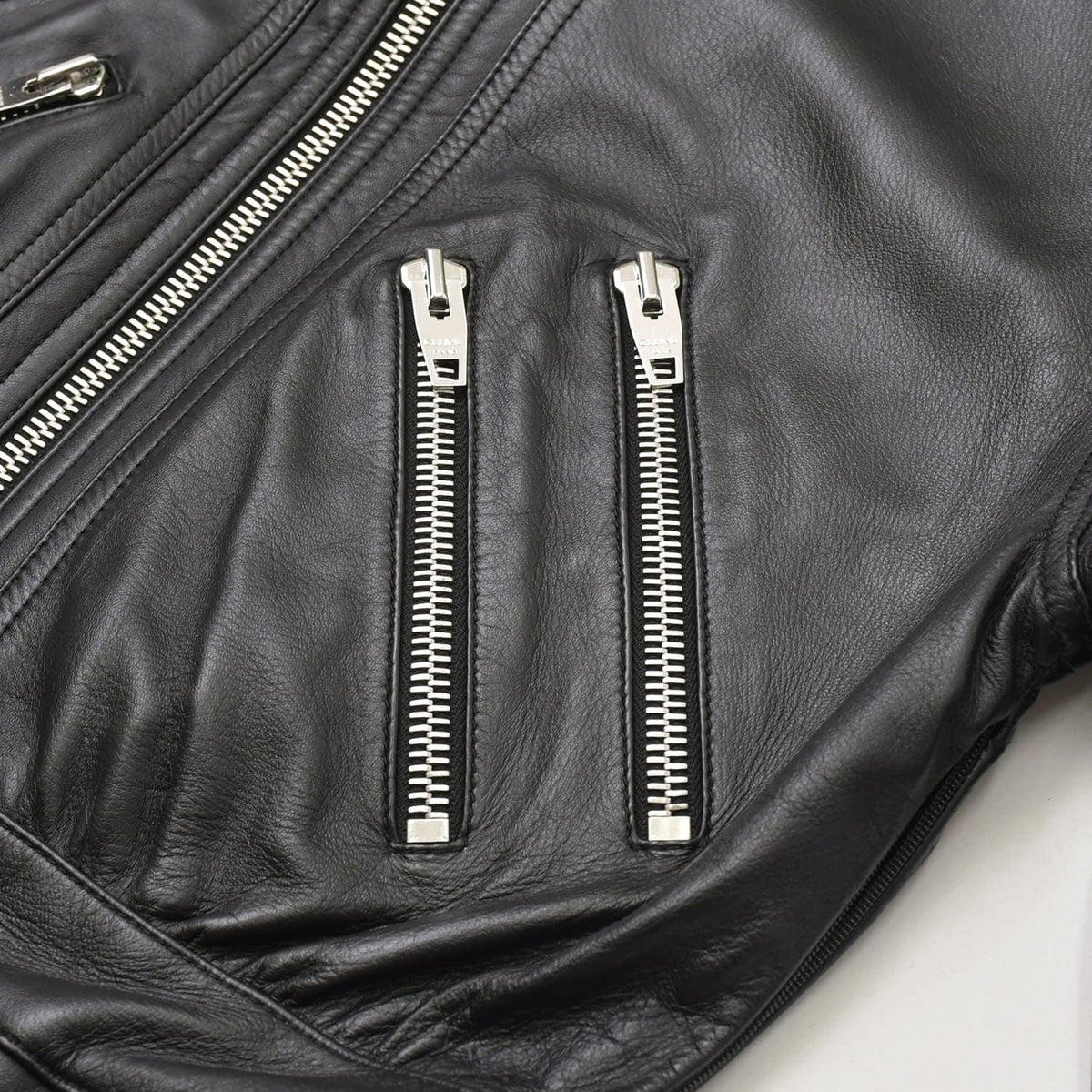 Celine Lambskin Jumpsuit Zip Up Black Hedi Slimane Era Silver — view 6