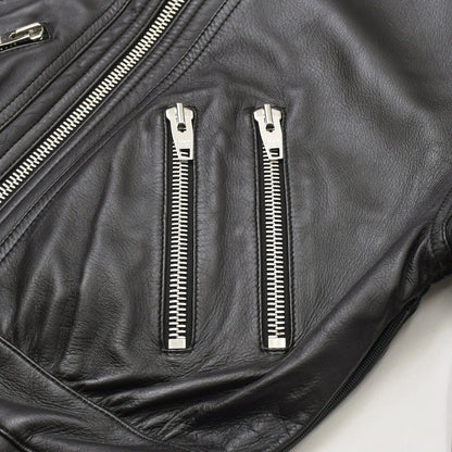 Celine Lambskin Jumpsuit Zip Up Black Hedi Slimane Era Silver — view 6