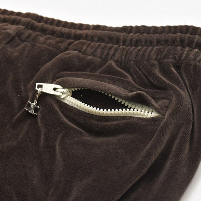 Celine Velour Sweatpants Cotton Polyamide Brown XXL Pants — view 6