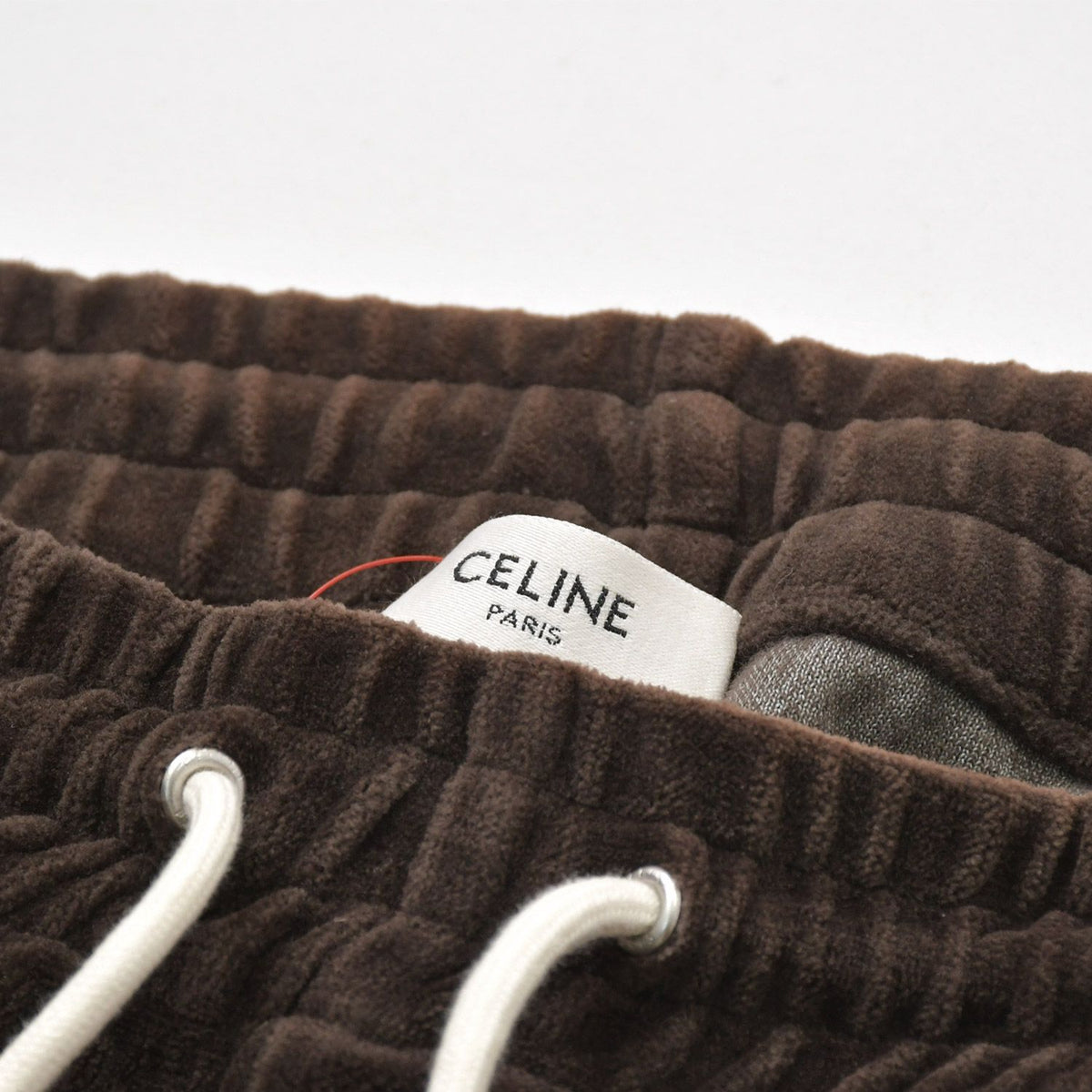 Celine Velour Sweatpants Cotton Polyamide Brown XXL Pants — view 3