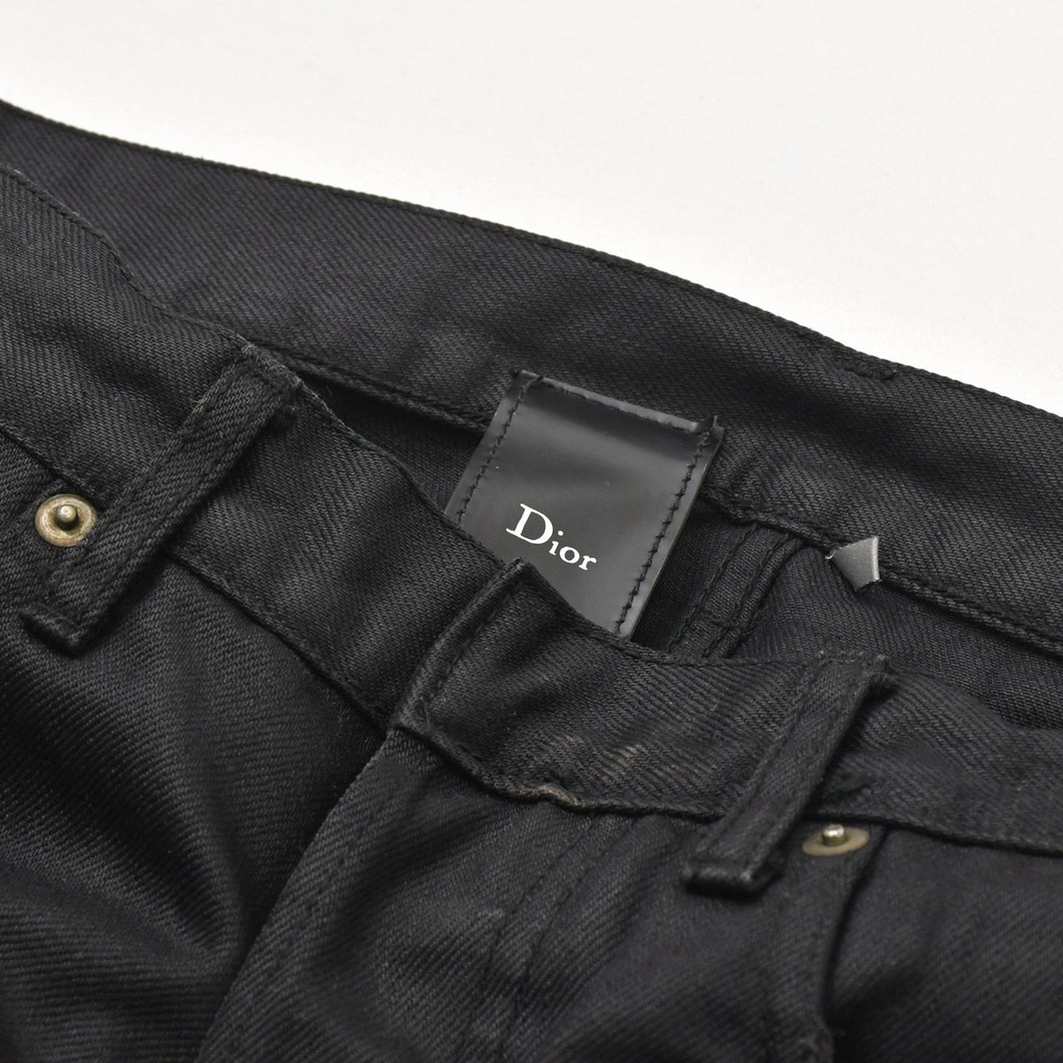 Dior Homme Gold Claw Mark Wax Coating Denim Hedi Slimane Era Black 29 — view 3