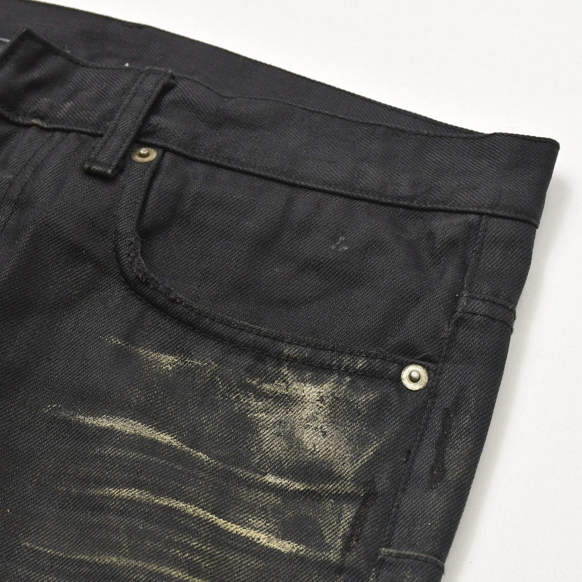 Dior Homme Gold Claw Mark Wax Coating Denim Hedi Slimane Era Black 29 — view 5