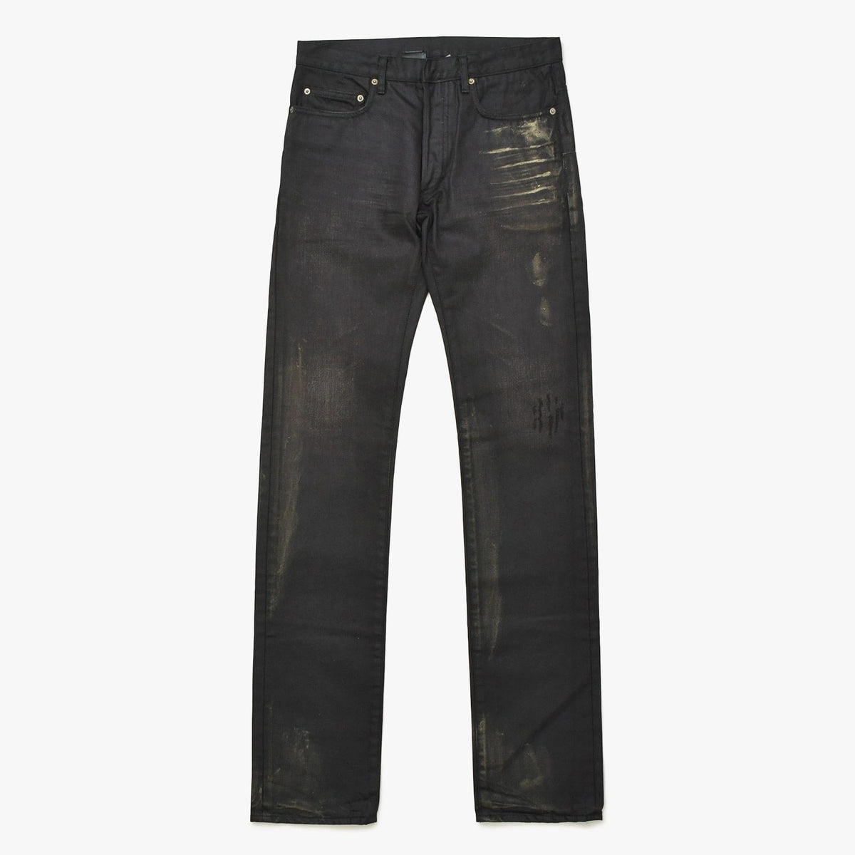 Dior Homme Gold Claw Mark Wax Coating Denim Hedi Slimane Era Black 29