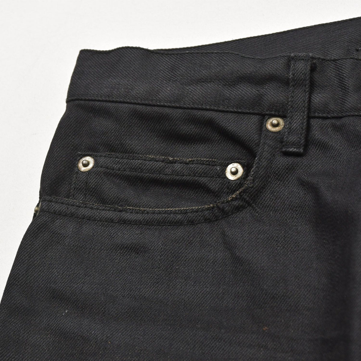 Dior Homme Gold Claw Mark Wax Coating Denim Hedi Slimane Era Black 29 — view 6