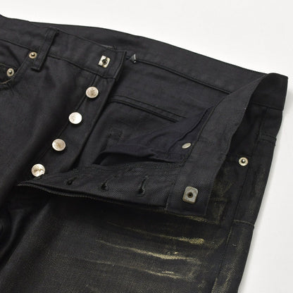 Dior Homme Gold Claw Mark Wax Coating Denim Hedi Slimane Era Black 29 — view 4