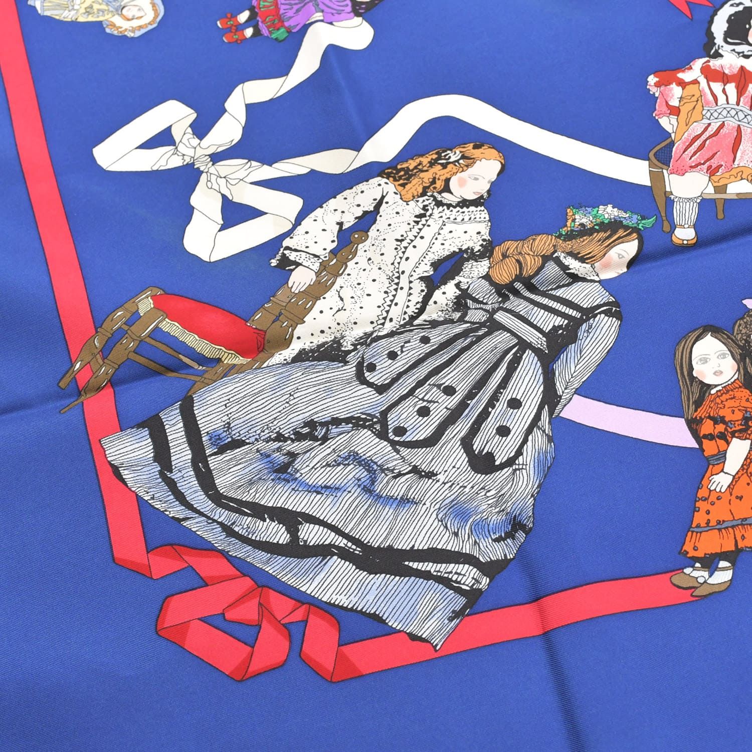 Hermes Scarf Carre 90 Silk Blue Multicolor — view 7