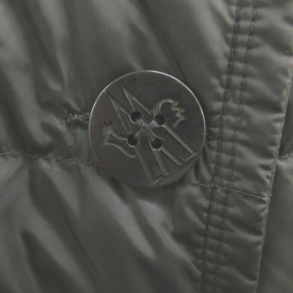 Moncler Marine Giubbotto Down Jacket Black Double Breasted Long Sleeve YU — view 6