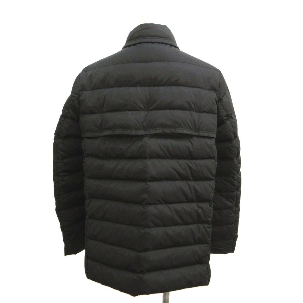 Moncler Marine Giubbotto Down Jacket Black Double Breasted Long Sleeve YU — view 2