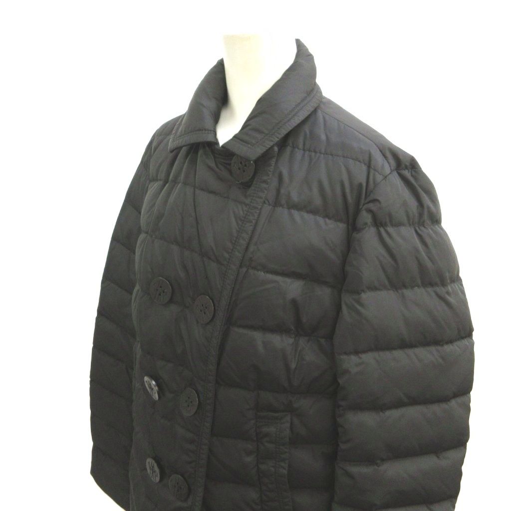 Moncler Marine Giubbotto Down Jacket Black Double Breasted Long Sleeve YU — view 5