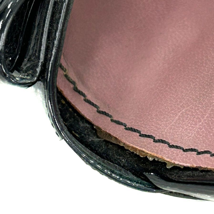 Louis Vuitton Sandals Strap Heels Patent Black — view 8