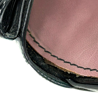 Louis Vuitton Sandals Strap Heels Patent Black — view 8