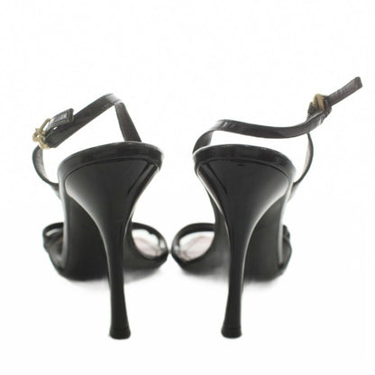 Louis Vuitton Sandals Strap Heels Patent Black — view 3