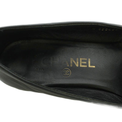 Chanel CC Logo Loafers Contrast Patent Leather Black — view 4