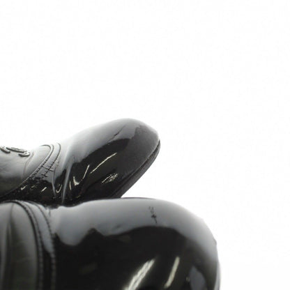 Chanel CC Logo Loafers Contrast Patent Leather Black — view 8