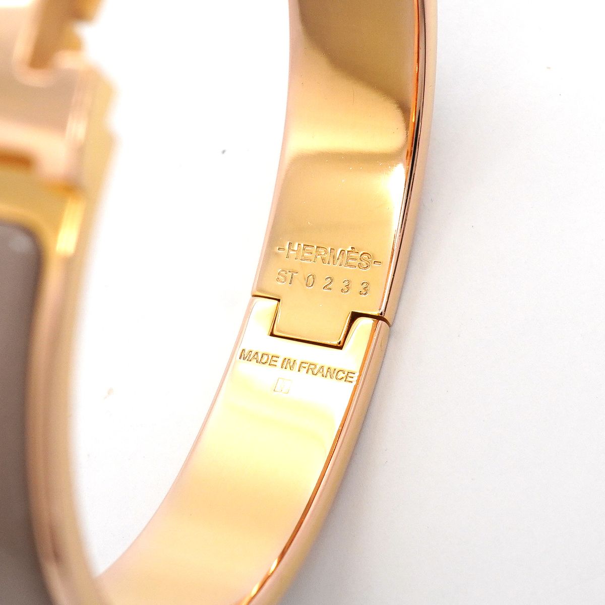 Hermes Bangle Clic Clac PM Gold Plated Bracelet — view 5