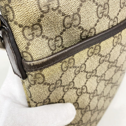 Gucci Shoulder Bag GG Supreme Brown Gold — view 8
