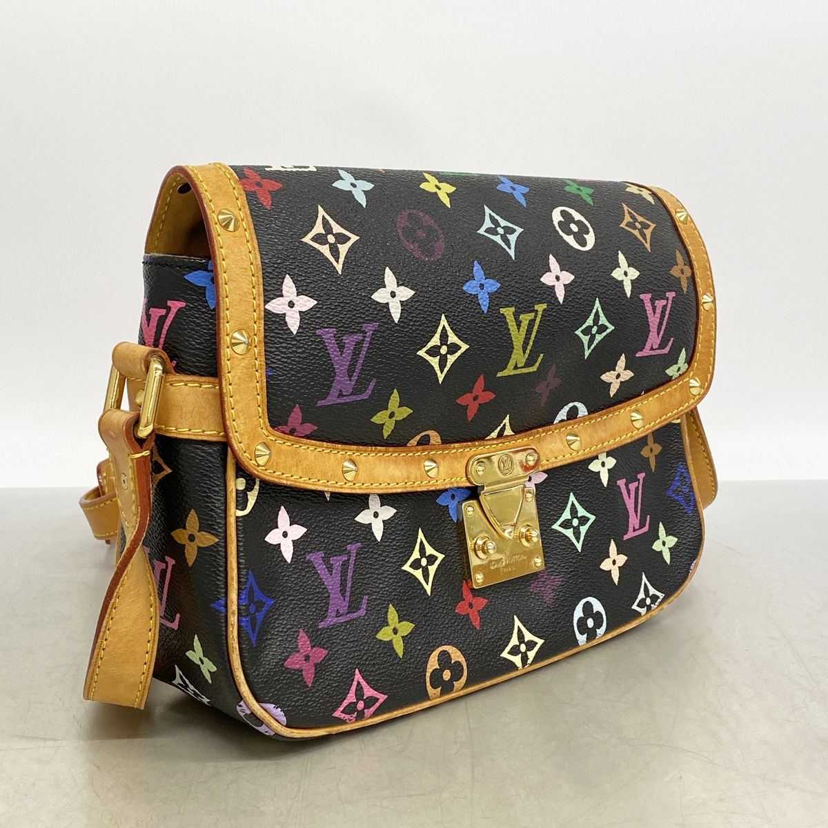 Louis Vuitton Shoulder Bag Monogram Multicolor Solonge Noir — view 2