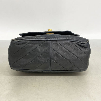 Chanel Shoulder Bag Lambskin Black Gold — view 3