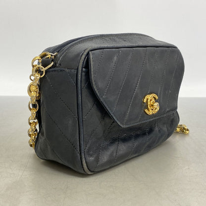 Chanel Shoulder Bag Lambskin Black Gold — view 2
